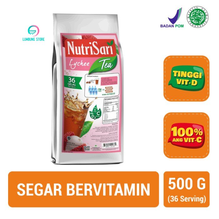 

NutriSari Lychee Tea Refill 500gr