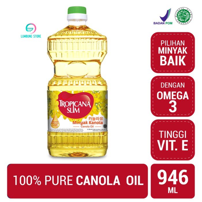 

Tropicana Slim Minyak Kanola 946ml - Pure Canola Oil
