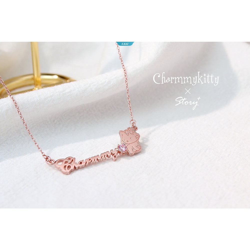 Hellokitty Necklace Personalized Papan Nama Kalung Huruf Wanita Gadis Perhiasan Ulang Tahun Rantai Tulang Selangka [ZK]