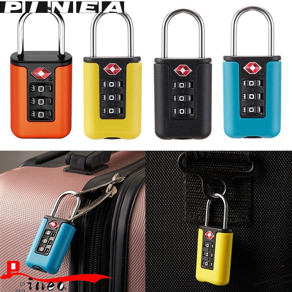 Pineapple TSA Customs Code Lock Portable Alat Pengaman Lemari Loker Gembok Warna Kontras