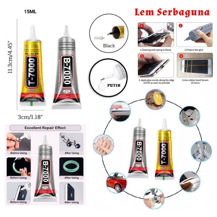 Lem LCD Serbaguna B-7000 / T-7000 Super Kuat Lem untuk Ponsel Perhiasan Resin Touchscreen / Back Door Lem Super