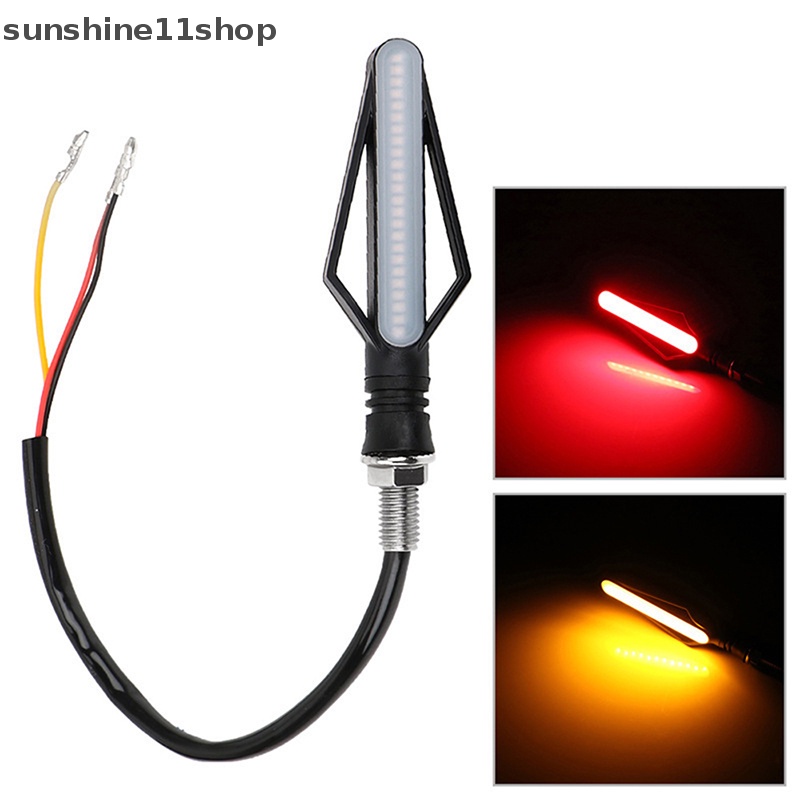 Sho Lampu Sein LED Sepeda Motor Lampu Indikator Motor Plat Nomor DRL Moto Flasher Tail Bohlam Rem Putih Kuning Merah N