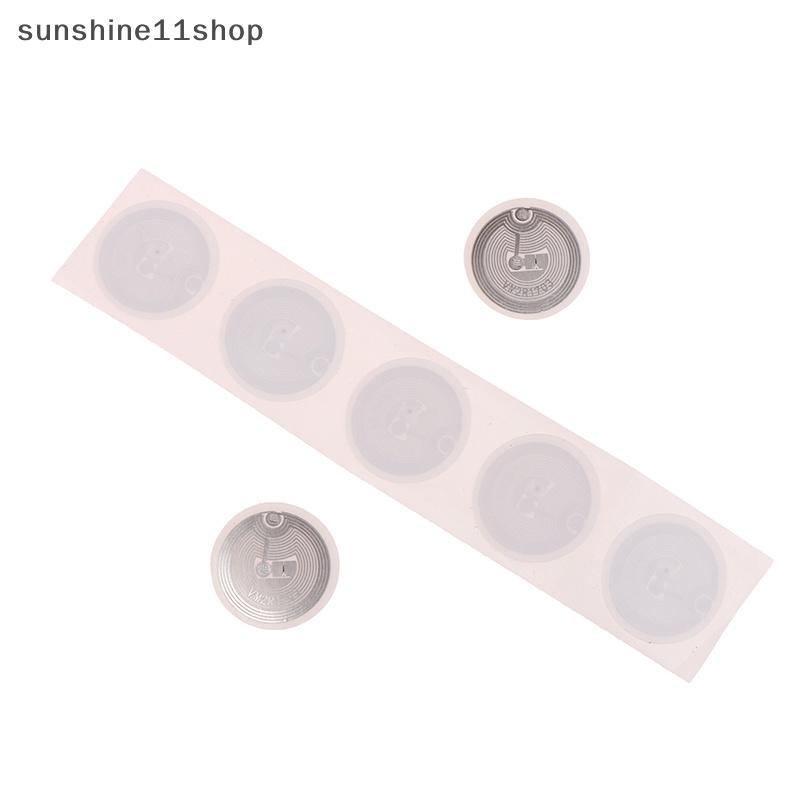 Sho 10Pcs UID Block 0ubah Tulisan Ulang Putaran Dia25mm Stiker 13.56MHZ NFC Cop N