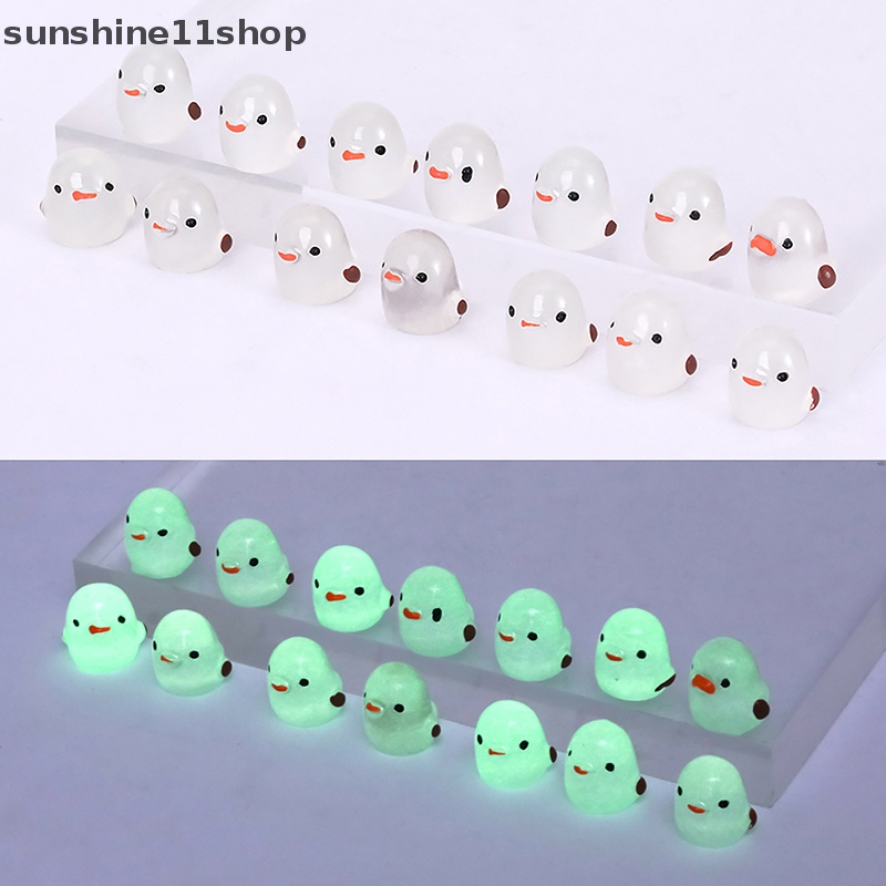 Sho 10 Pcs Mini Neon Chick Ornamen Miniatur Angka Cewek Kecil Resin Kerajinan Tangan Lanskap Mikro Dekorasi Rumah Boneka N