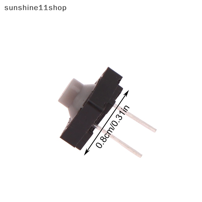 Sho 10Pcs 8*8*5mm Saklar Sentuh Pin Silica Gel Silent Tombol Dua Kaki Pin Saklar N