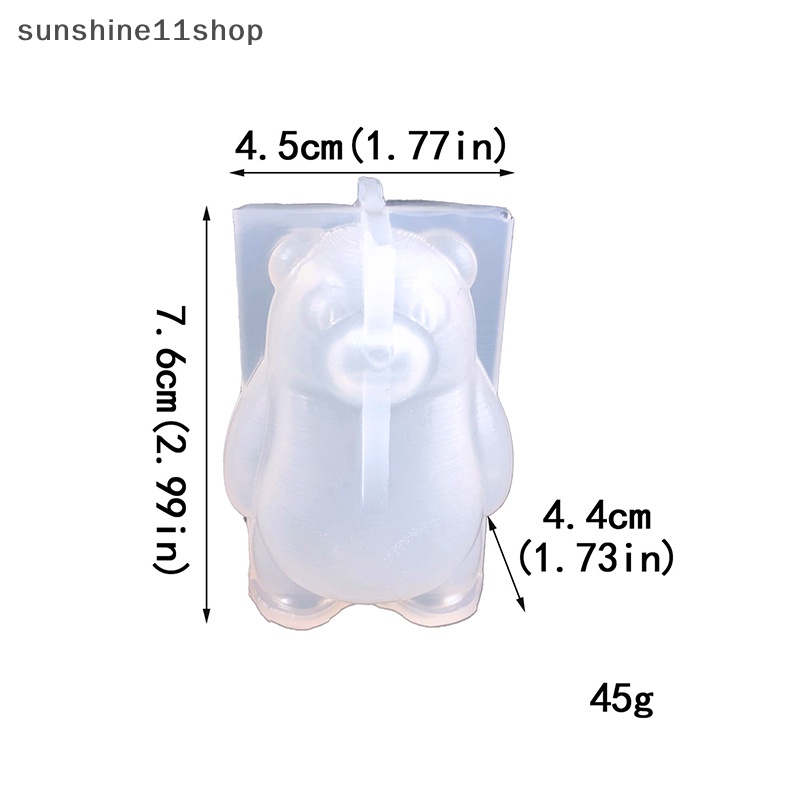 Sho Alat Pembuat Cetakan Clay Moulds Kerajinan Tangan Cetakan Standing Bear Shaped Bahan Silikon Untuk Pecinta Membuat Tangan N