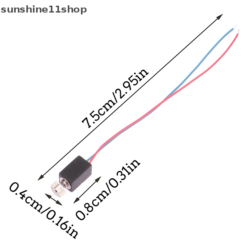 Sho 5Pcs 4mm*8mm 0408mini Micro Getaran Motor DC 3V Berongga Cup Coreless Motor N