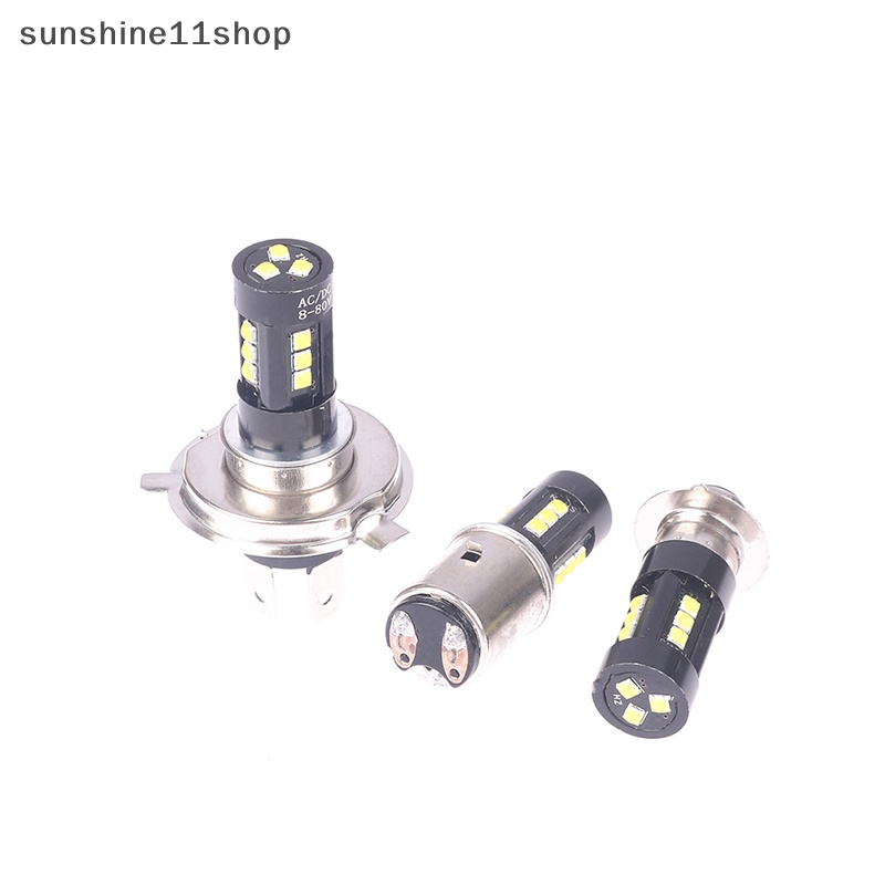 Sho White High Low Beam Lamp Bulbs 12V Lampu Kabut H4 BA20D P15D Lampu Depan Motor LED Untuk Roda Tiga N