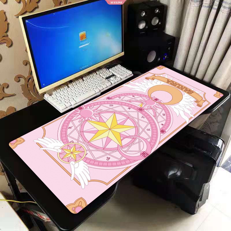 Mousepad Rumah Besar XXL New Alas Meja Alas keyboard MousePads Cardcaptor Sakura Karet Alam Karpet Laptop Desktop Mouse Pad [ZXL]