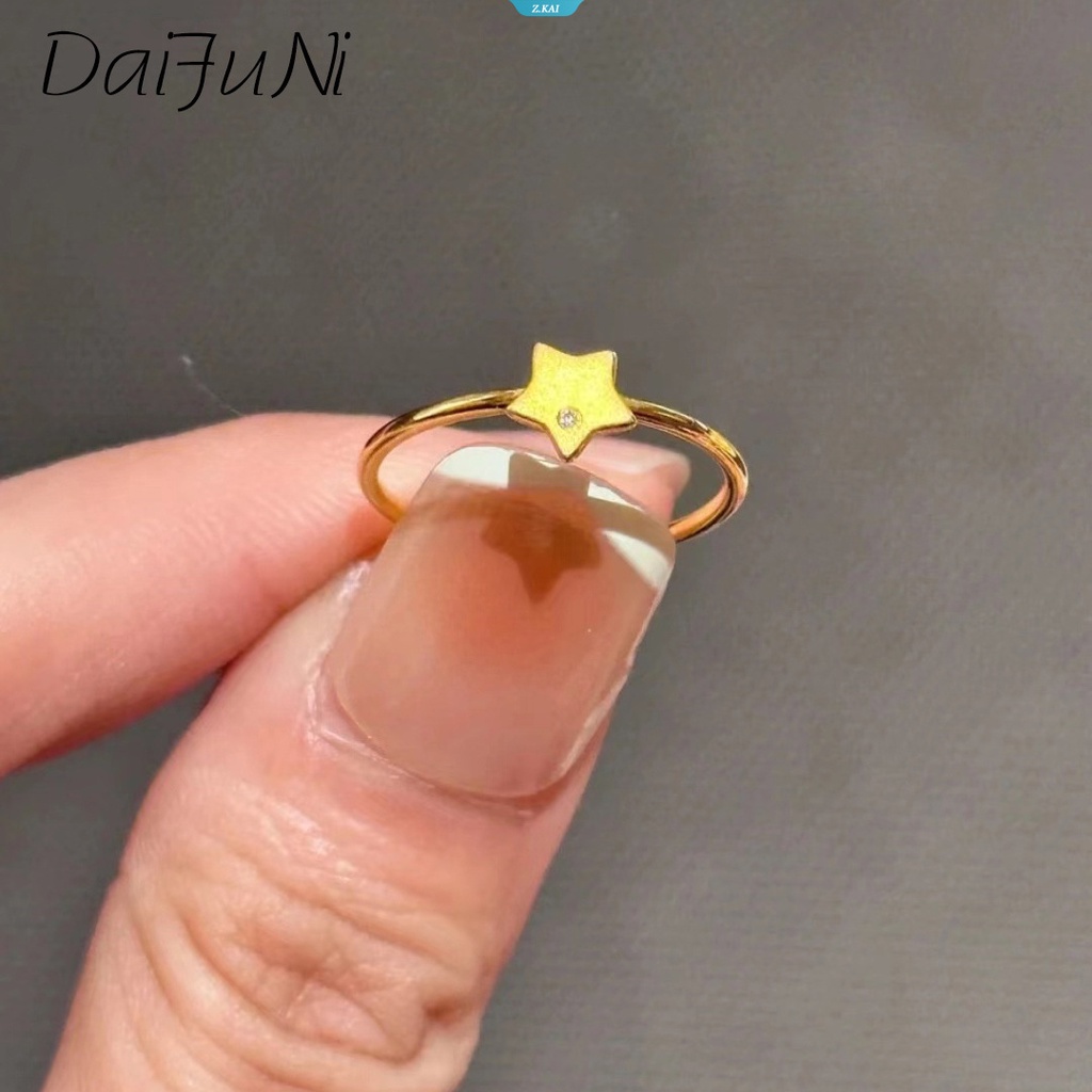 Cincin Sterling Sederhana Untuk Wanita Lady Little Star Berbentuk Pernikahan Pertunangan Dainty Ring Perhiasan Fashion [ZK]