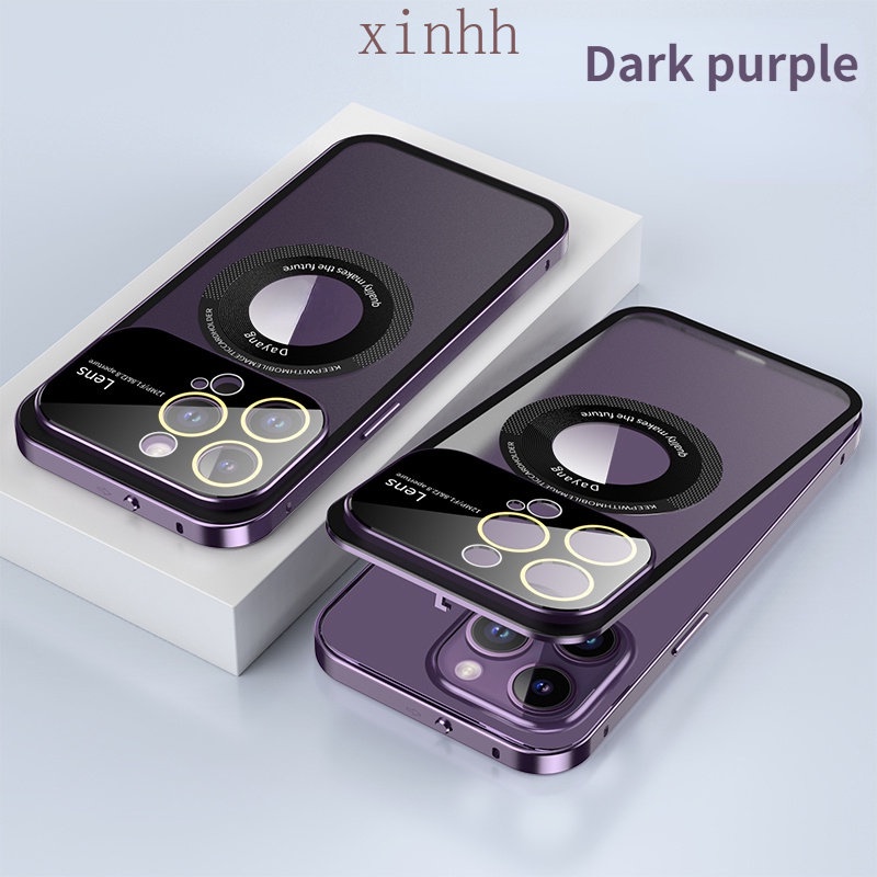 IPHONE Casing Gesper Mewah Cocok Untuk Iphone14 13 12 Pro Max Casing Pelindung Hisap Magnetik Hollow