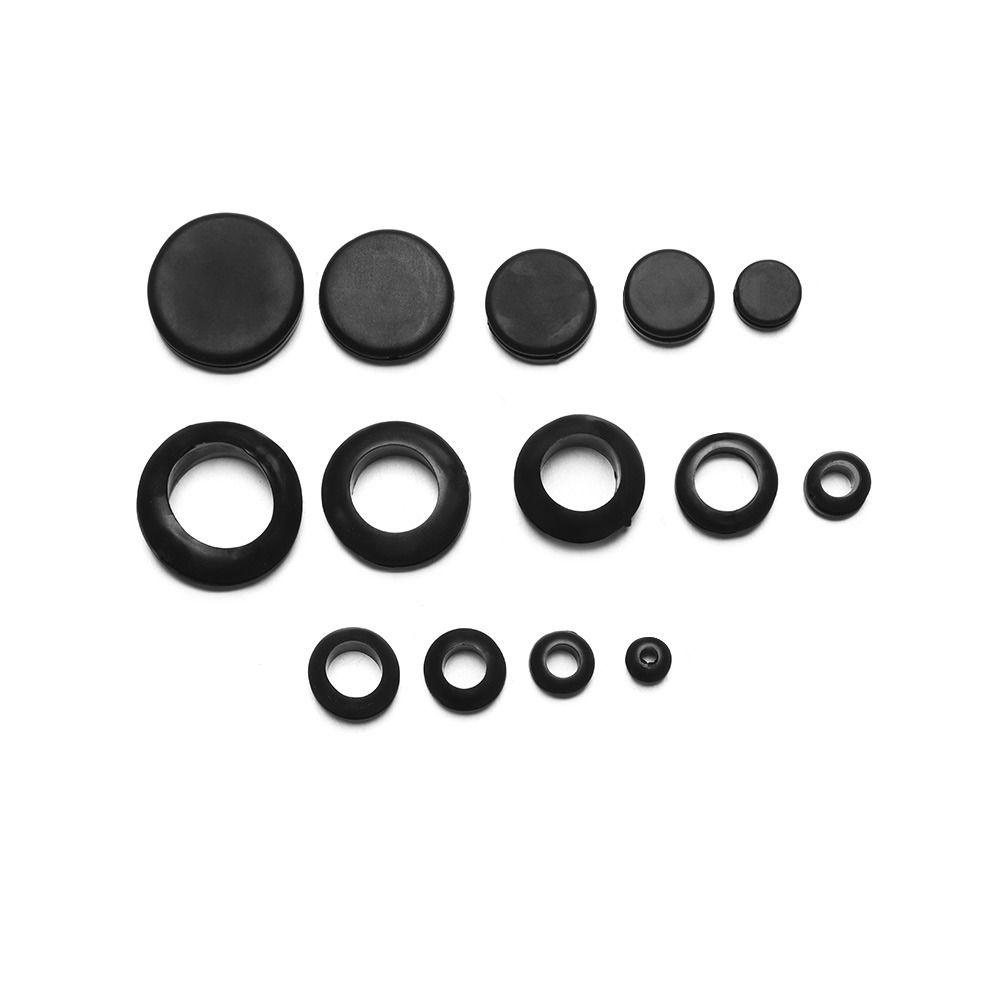 TOP 125pcs Rubber Grommet Set 18ukuran Firewall Lubang Plug Ring Gasket Kawat Grommet
