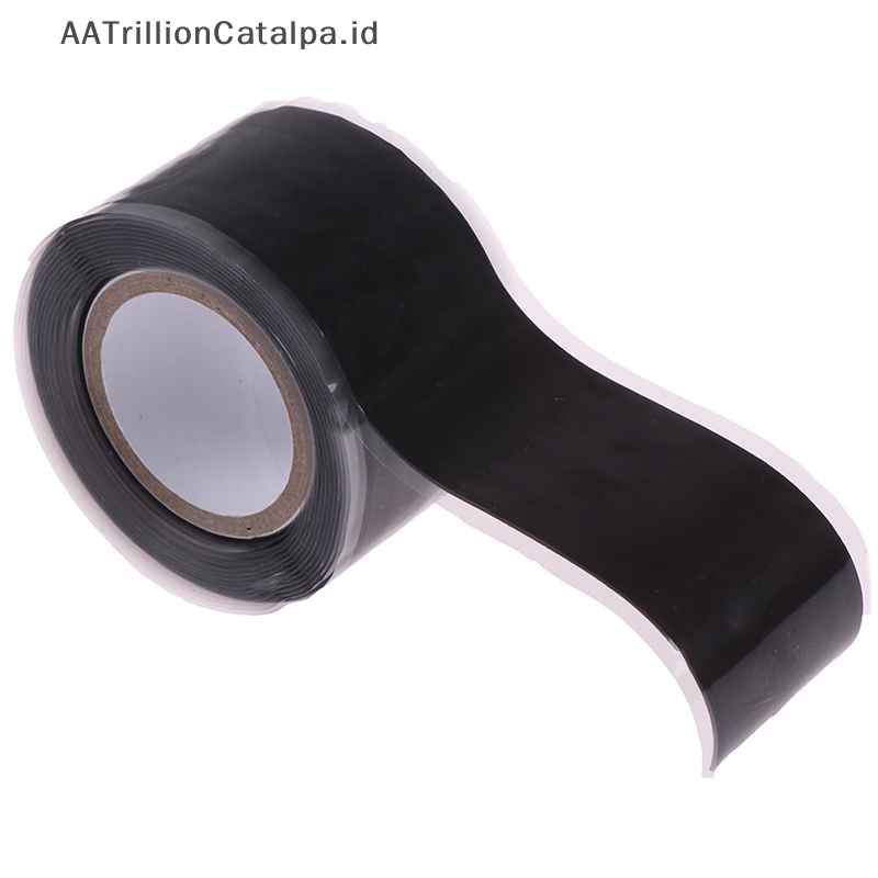 Aatrililioncatalpa 2.5cm*1.5m Lakban Anti Air Hitam Karet Kuat Seal Repair Tape ID