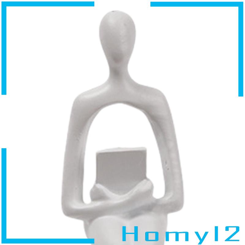 [HOMYL2] 3pcs Patung Thinker Duduk Abstrak Figurine Untuk Dekorasi Meja Rak