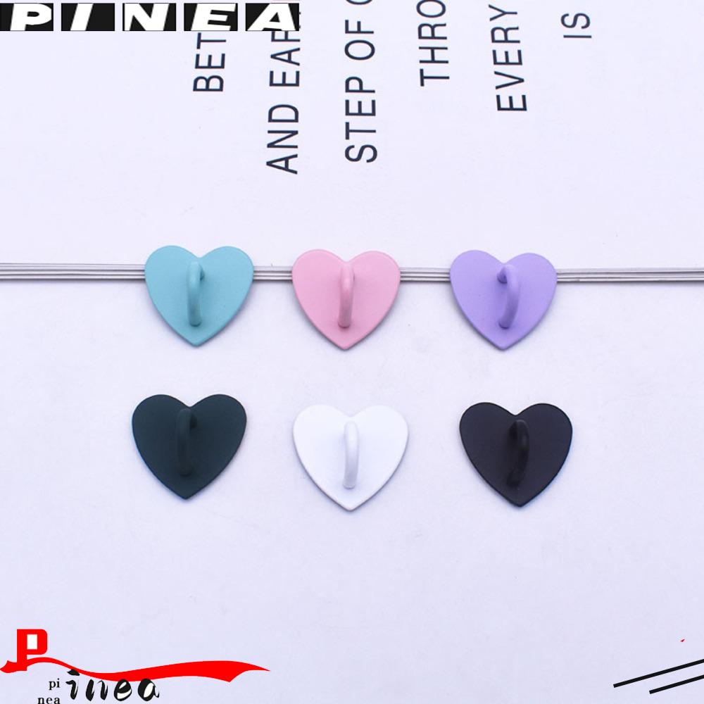 Pineapple 10PCS Heart Phone Holder Dengan Perekat Clasp Kawaii Metal Stand Hook