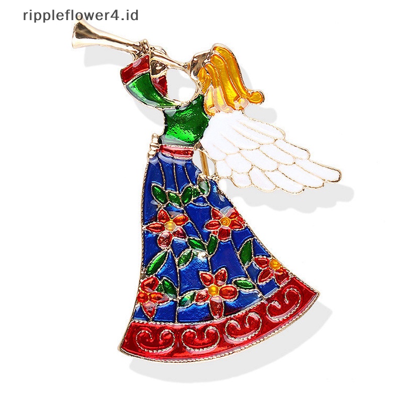 {rippleflower4.id} Bros Pacar Berlian Imitasi Mengkilap Kaca Penari Gadis Bros Pin Gadis Bros Aksesori Gaun~