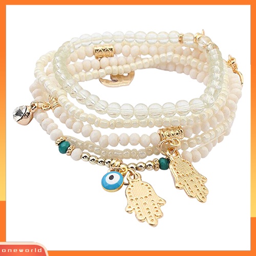 [WOD] Gelang Bangle Beads Multilayer Tangan Hamsa Fatima Wanita Tangan Butterfly Anchor Eye