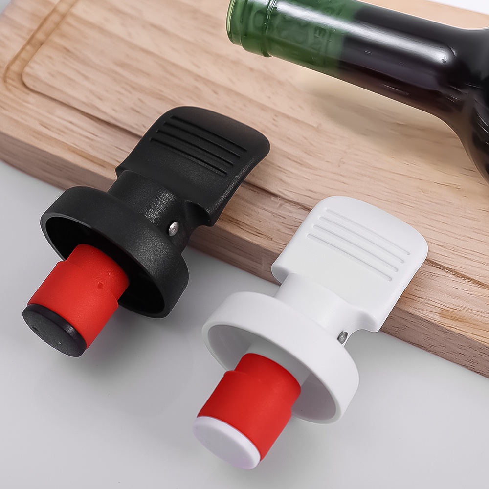 Stopper Botol Wine Kreatif Fresh-keeping Stopper/Vacuum Fresh-keeping Wine Bottle Plug/PP Karet Hand Press Sealing Wine Stopper/Champagne Beers Cap Beers Seal Lids