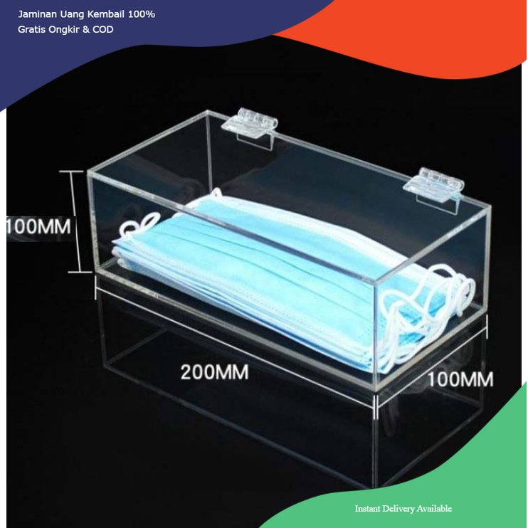 tempat masker akrilik, tempat masker, akrilik tempat masker, masker organizer, box tempat masker, te