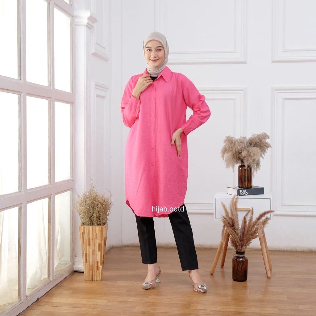 Lova Tunik Pololinen - Grace Tunik-  Long Tunik / Baju Tunik Korea / Korean Outfit