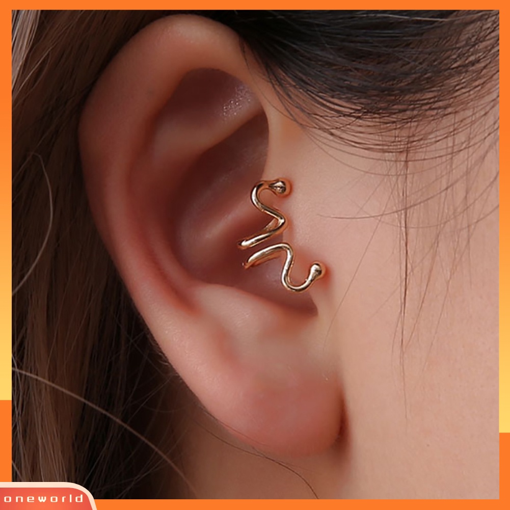 [WOD] Sederhana Wanita Geometris Curve Ear Cuff Klip Anting Tanpa Tindik Perhiasan Hadiah