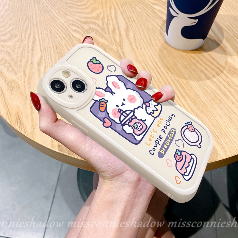 Casing Untuk Infinix Hot 10play 11play 9play Hot 11s 10s 10T Hot 10 Lite Infinix Note8 Smart 6 5 Couple Lucu Kartun Beruang Kelinci Susu Teh Kue Shockporoof Lembut Tpu Cover