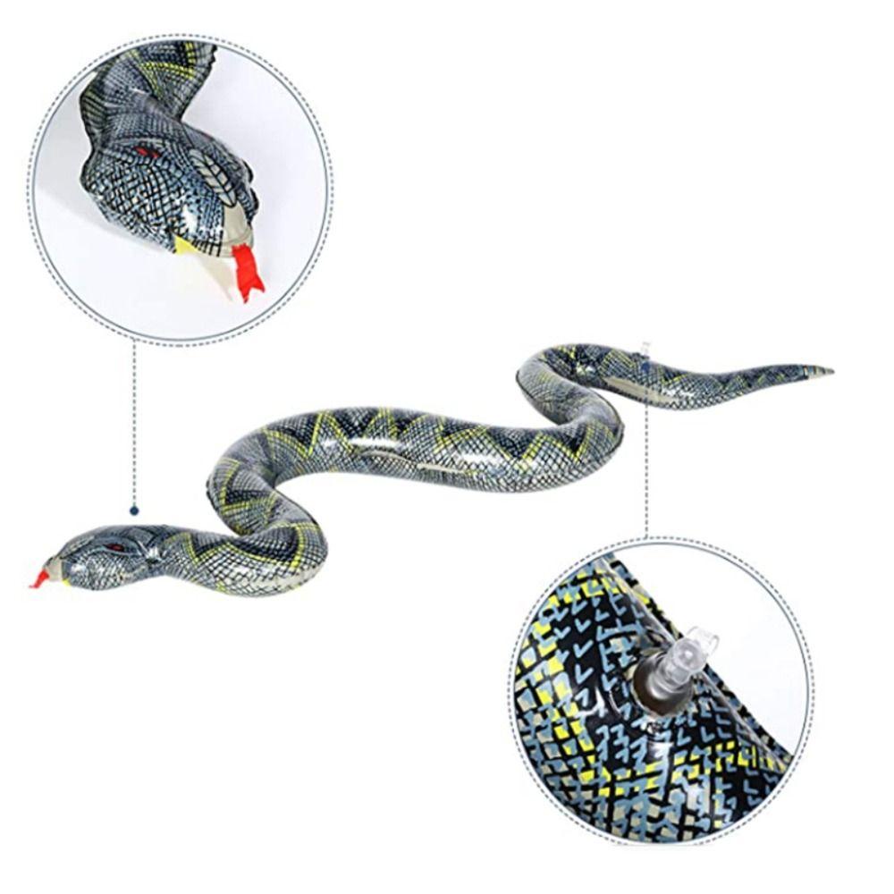 NEEDWAY Needway Blow Up Snake 1pc Fun Trick Games Props Simulasi Snake Phyton Ular Hewan Palsu