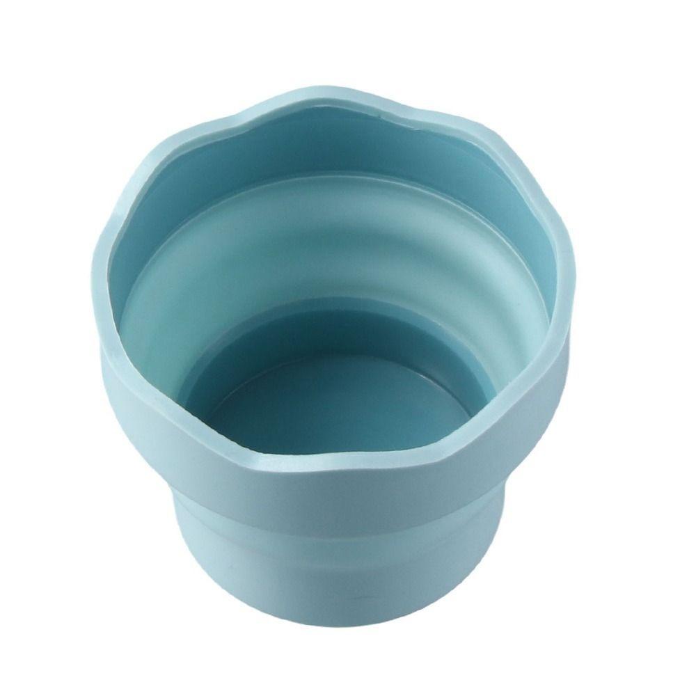 TOP Silicone Painting Cup Painting Water Cup Brush Holder Pembersih Dapat Dilipat