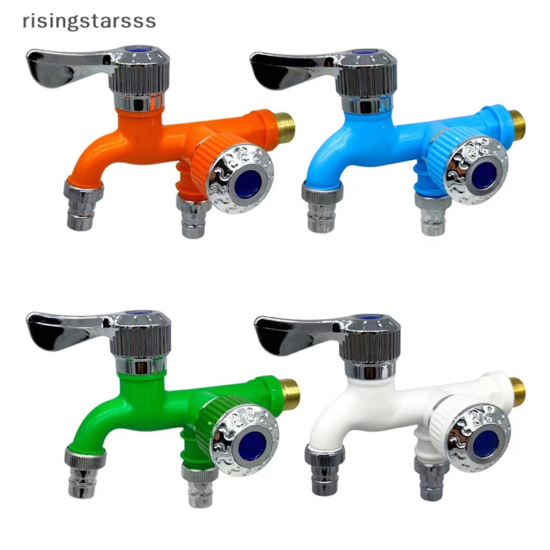 Rsid Span-Terbaru1/2&quot; Universal Interface Faucet Double Outlet Dual Control Penyambung Keran Air Jelly