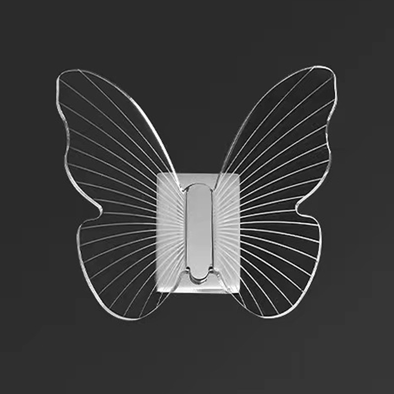 Acrylic Brass Hook Butterfly Robe Hooks Pintu Tas Tempat Kunci Rak Gantungan Handuk Dinding Mouted Peralatan Kamar Mandi Dekorasi Rumah