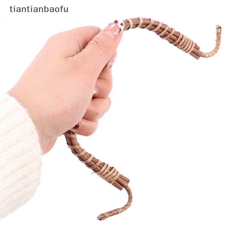 [tiantianbaofu] 1 Pc Rotan Logam Teko Gagang DIY Pengganti Tea Set Kung Fu Perlengkapan Teh Butik