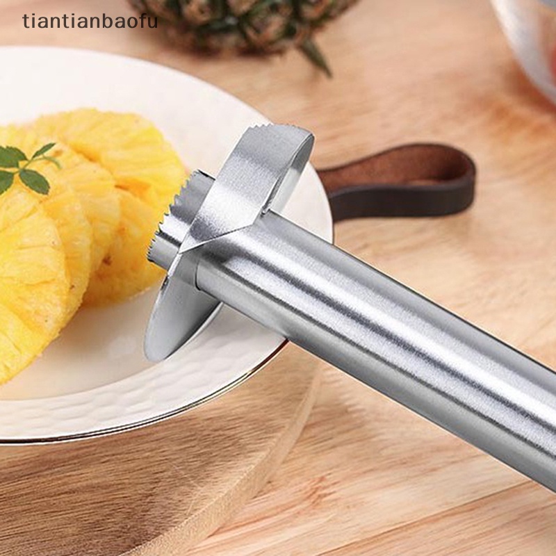 [tiantianbaofu] 1pcs Stainless Steel Pineapple Corer Slicer Peeler Pineapple Core Remover Pemotong Nanas Pine Apple Peeler Pemotong Buah Manual Slicer Alat Masak Dapur Boutiqu