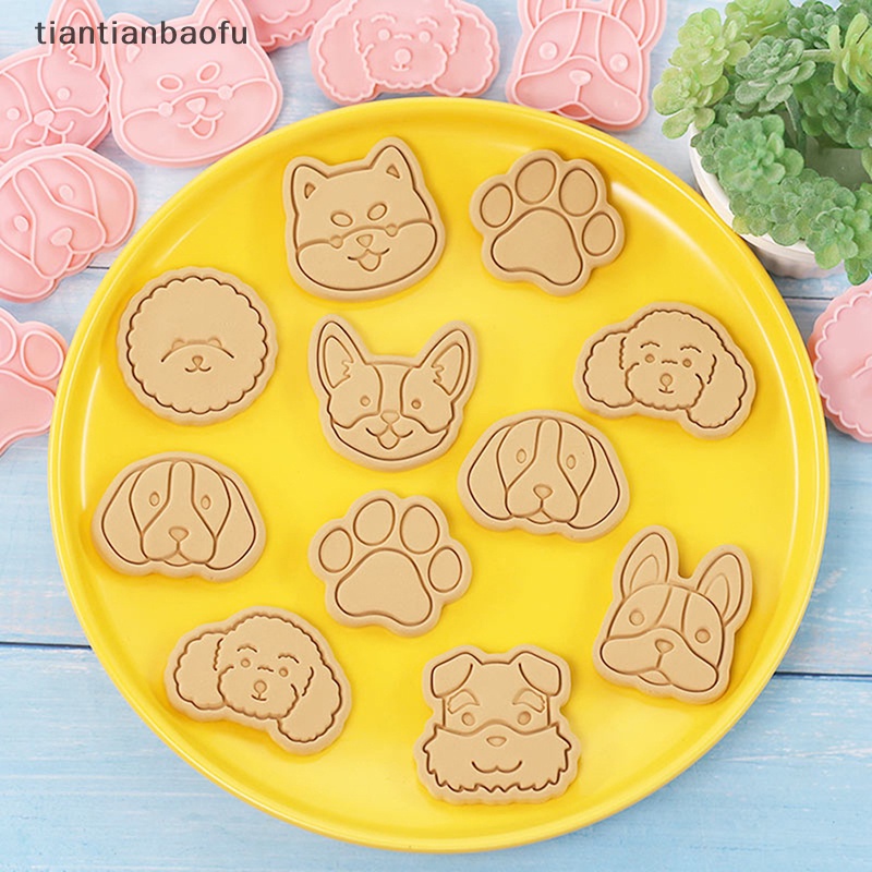 [tiantianbaofu] 8 Pcs Cetakan Biskuit Cookie Cutters Stamp Press Fondant Gula Craft Baking Tools Butik