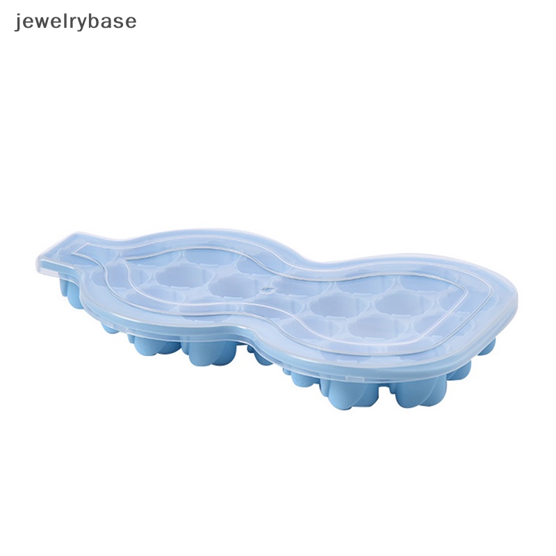 [jewelrybase] 1pc 11/21Cavity Rose Silicone Es Batu Rumah Tangga Labu Es Kotak Penyimpanan Dengan Tutup Butik