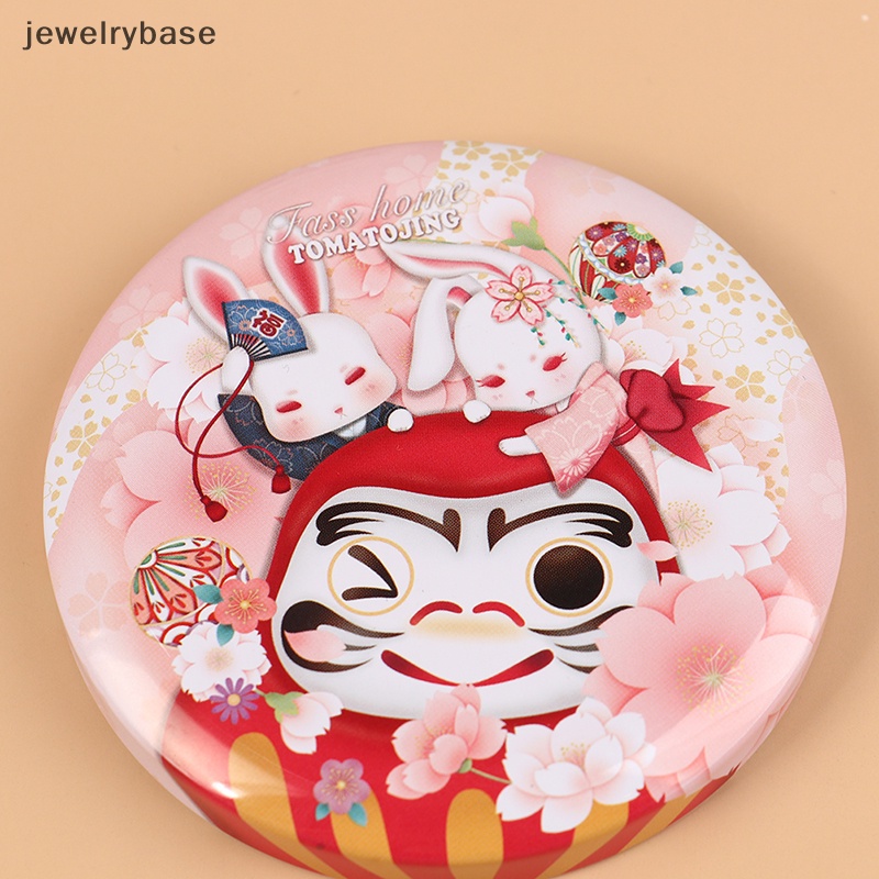 [jewelrybase] 1pc Tinplate Bulat Macaron Dessert Box Penyimpanan Kecil Koin Perhiasan Candy Case Butik