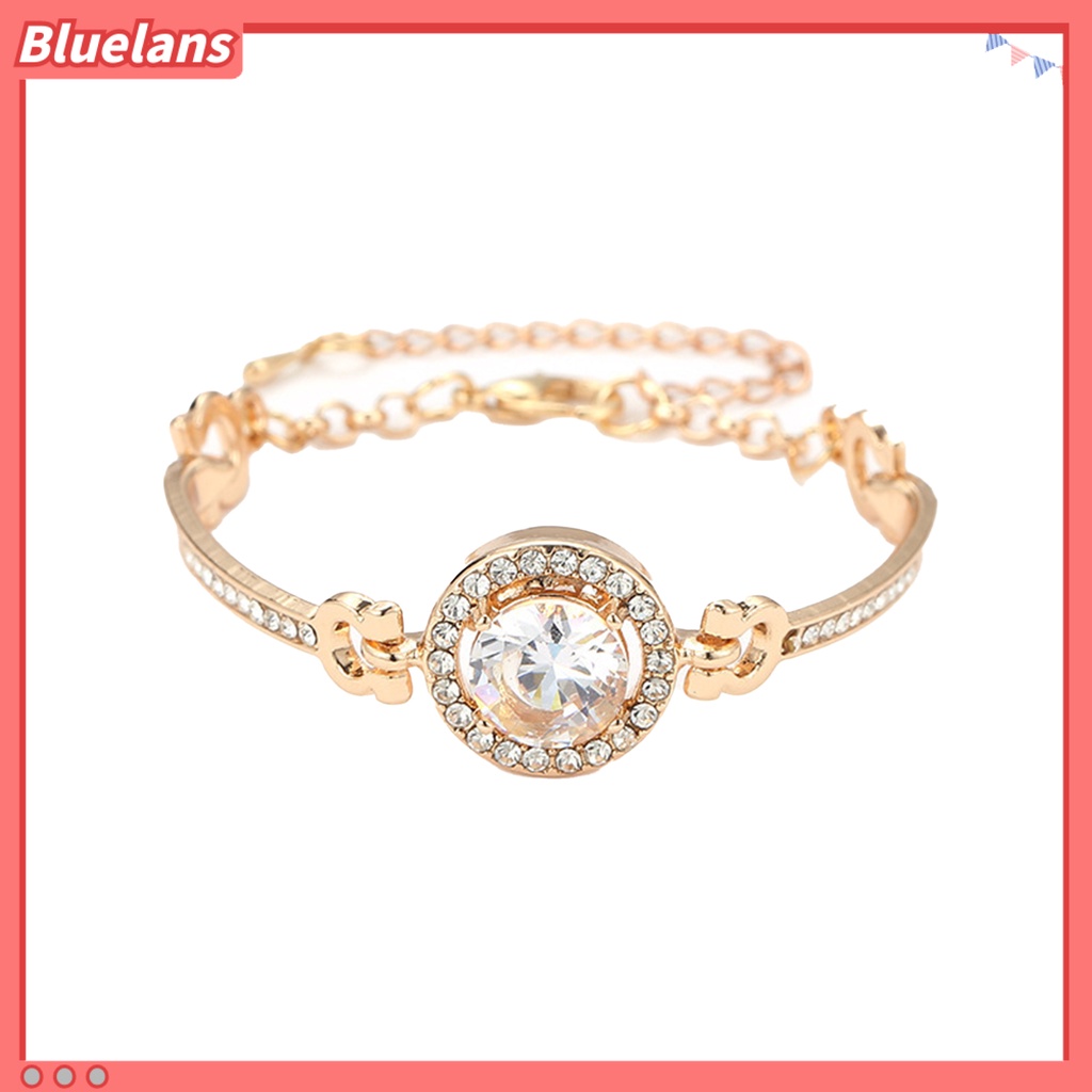 [BLS] Women Bracelet Sparkling Vibrant Color Lobster Clasp Design Adjustable Dengan Rantai Ekstensi Alloy Berlian Imitasi Bersinar Gelang Wanita Perhiasan Hadiah Untuk Perempuan