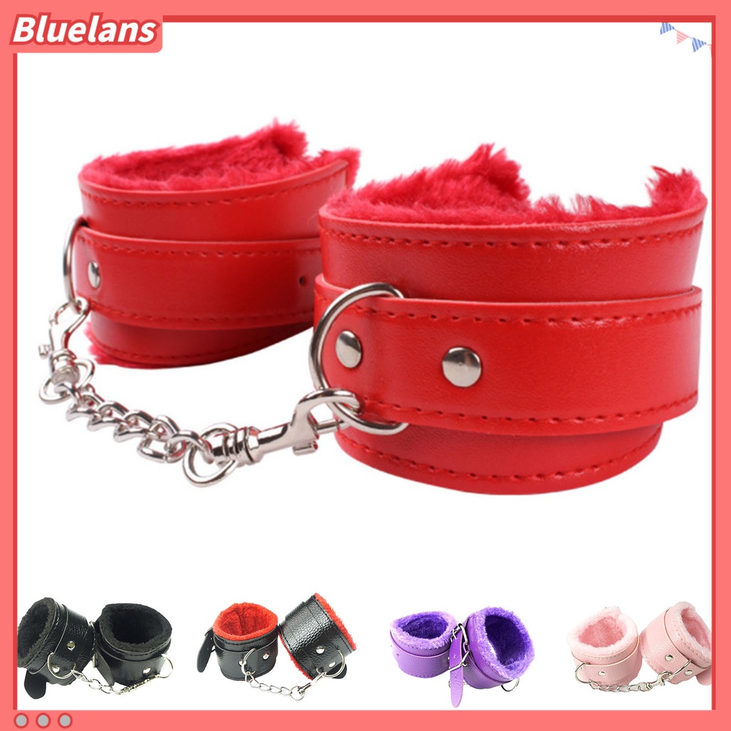 [BLS] Gelang Unisex Berbulu Lapisan Mewah Kulit Imitasi Gelang Tangan Rantai Logam Hangat Untuk Cosplay