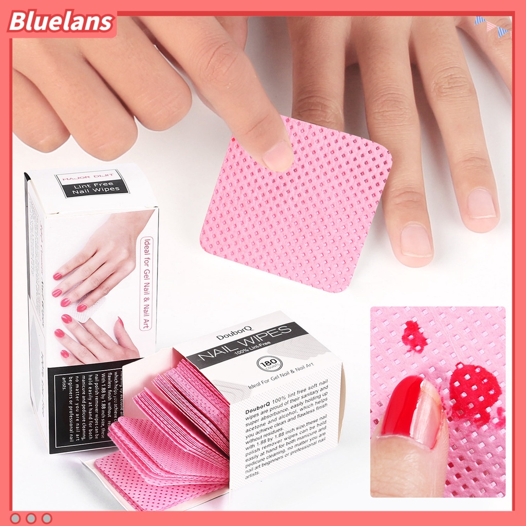 [BLM] 180/360pcs Nail Clean Pad Lint Free Gel Cuci Aksesoris Gel Kutek Cabut Sprei Katun Perlengkapan Kuku