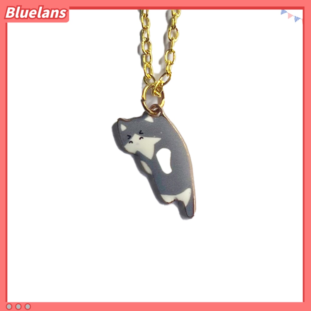 [BLS] Wanita Kalung Elegan Gantung Cantik Anti Gores Kokoh Pakaian Sehari-Hari Alloy Kucing Lucu Rantai Kalung Perhiasan Aksesori