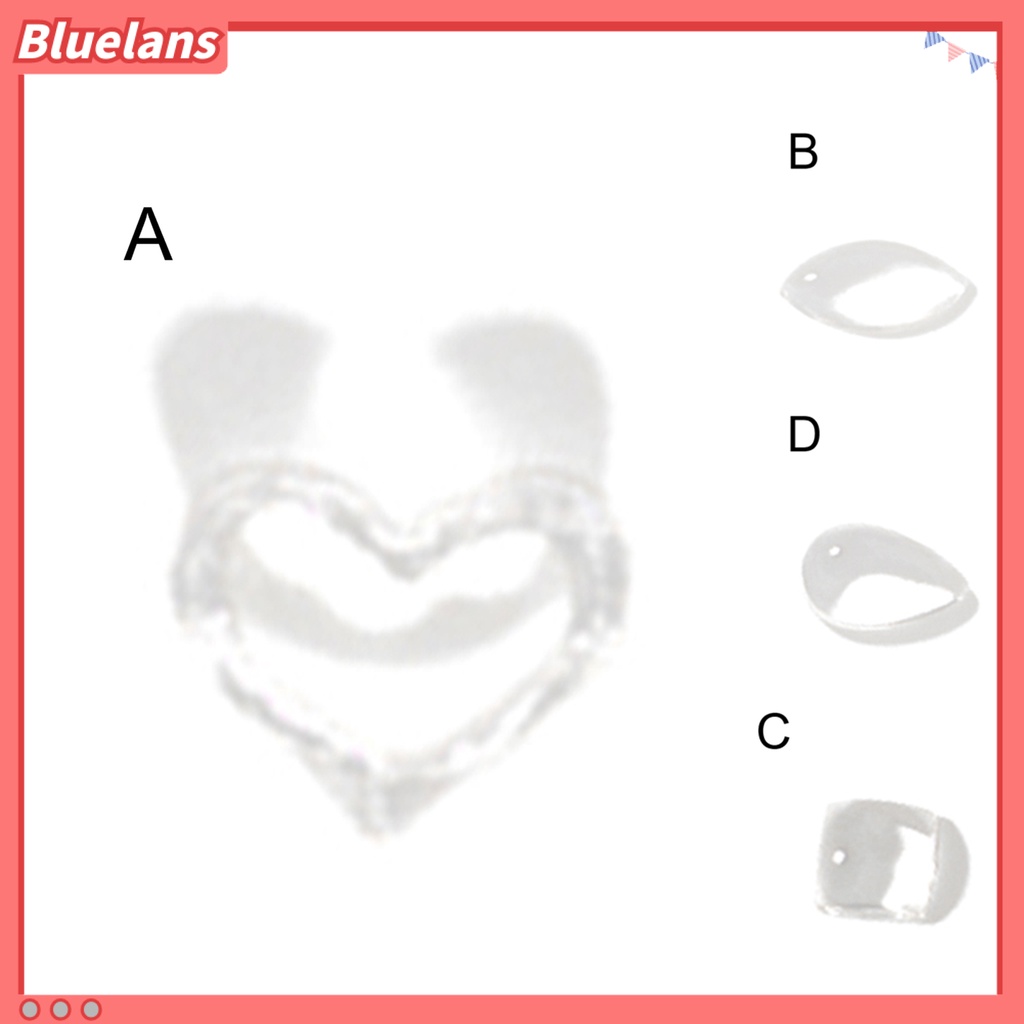 [BLM] 100pcs /Set Ornamen Kuku Efek 3D Penembus Tembus Indah Nail Art Dekorasi Charms Resin Aksesoris Untuk Kecantikan