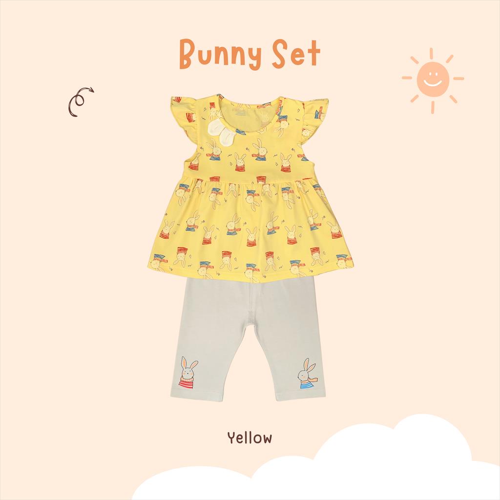 Setelan Anak Perempuan Motif Kelinci 1-4 Tahun Setelan Anak Lucu Setelan Baju Tidur Anak