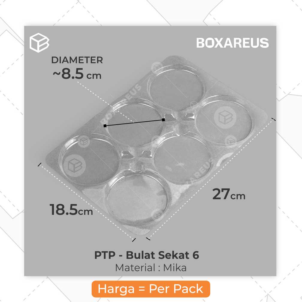 Mika Donat Alas Tray Tatakan Pie Mika Sekat Kue Bolu Pie | PTP Bulat 6