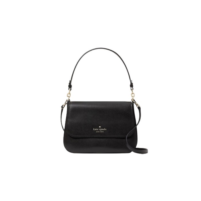 Tas Wanita Cewek Perempuan KS Staci Leather Flap Shoulder Bag - Black 100% ORIGINAL