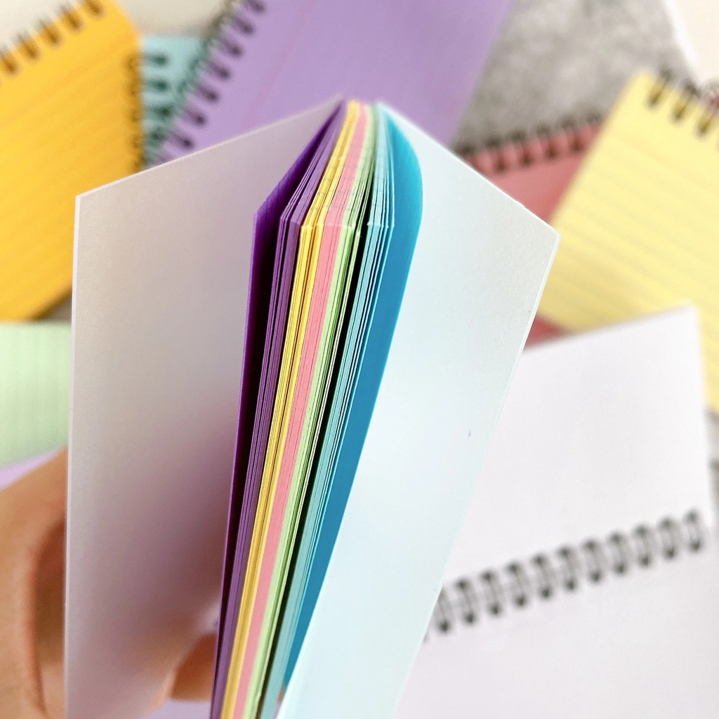 [Unggulan] 30/50lembar/ Buku Kreatif Memo Notepad Warna-Warni Removable Coil Notebook Sederhana Horizontal Notebook Portable Belajar Kartu Indeks Siswa Alat Tulis Sekolah Perlengkapan Kantor