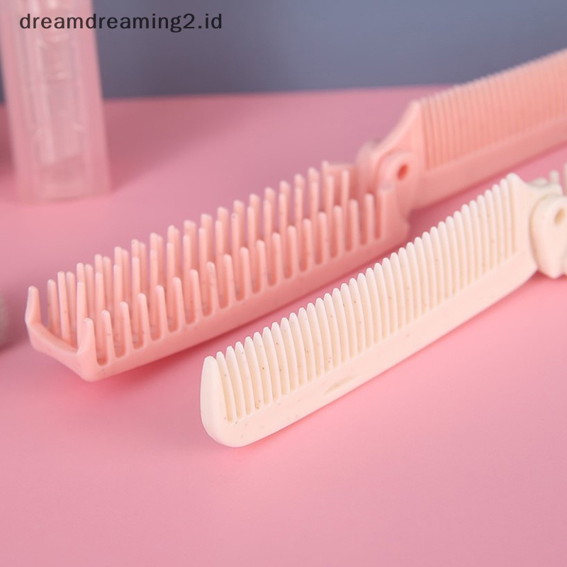 (drea) Sikat Sisir Rambut Lipat Portable Travel Massage Hair Comb Alat Penata Rambut //