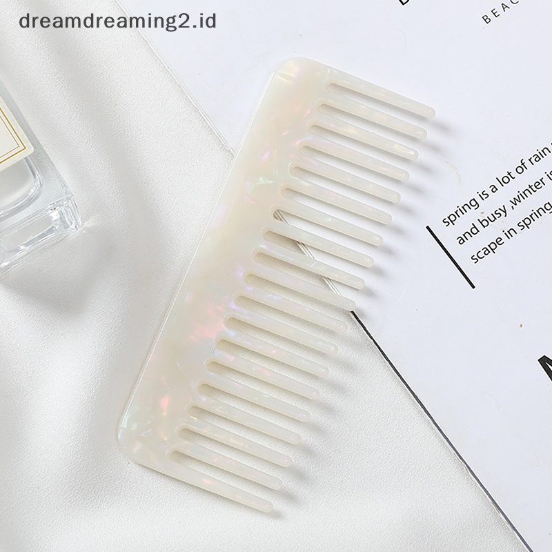 (drea) 1pcs Sisir Rambut Asetat Desain Korea Warna-Warni Hairdressing Comb Sikat Rambut //