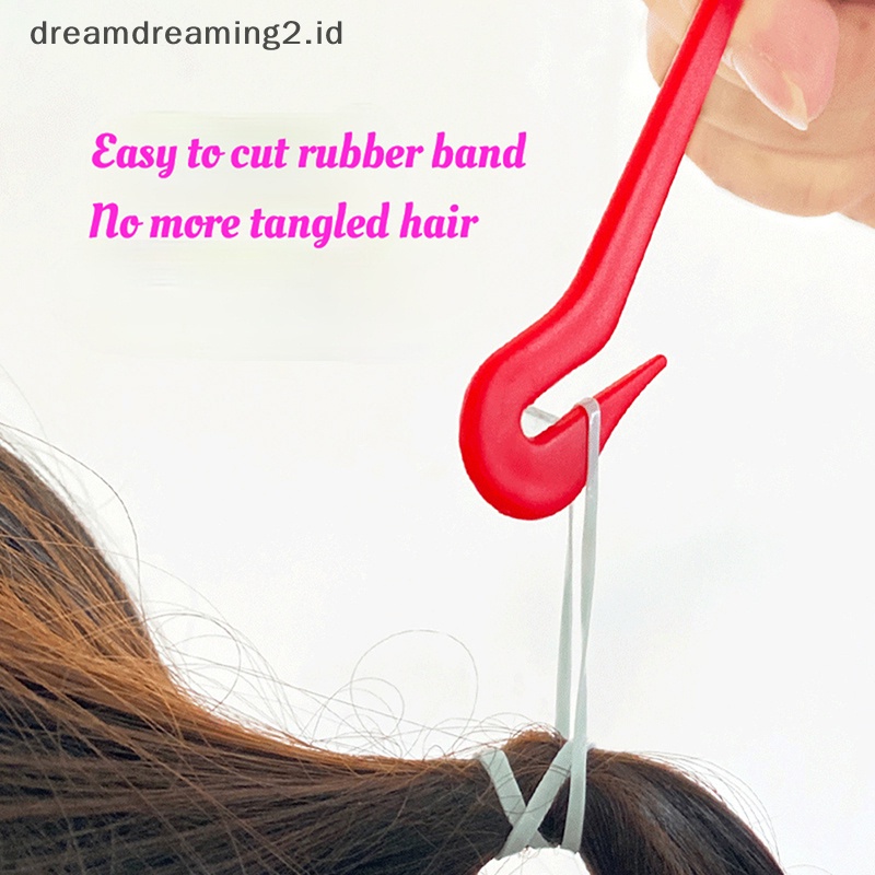 (drea) 4pcs Karet Rambut Pemotong Karet Tidak Melukai Rambut Karet Gelang Remover Alat //