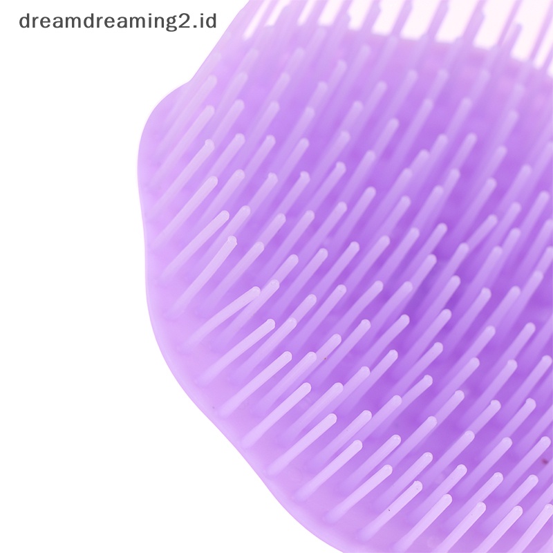 (drea) 1pc Sikat Cuci Pijat Shampo Kulit Kepala Genggam Sisir Clean Massage Brush //