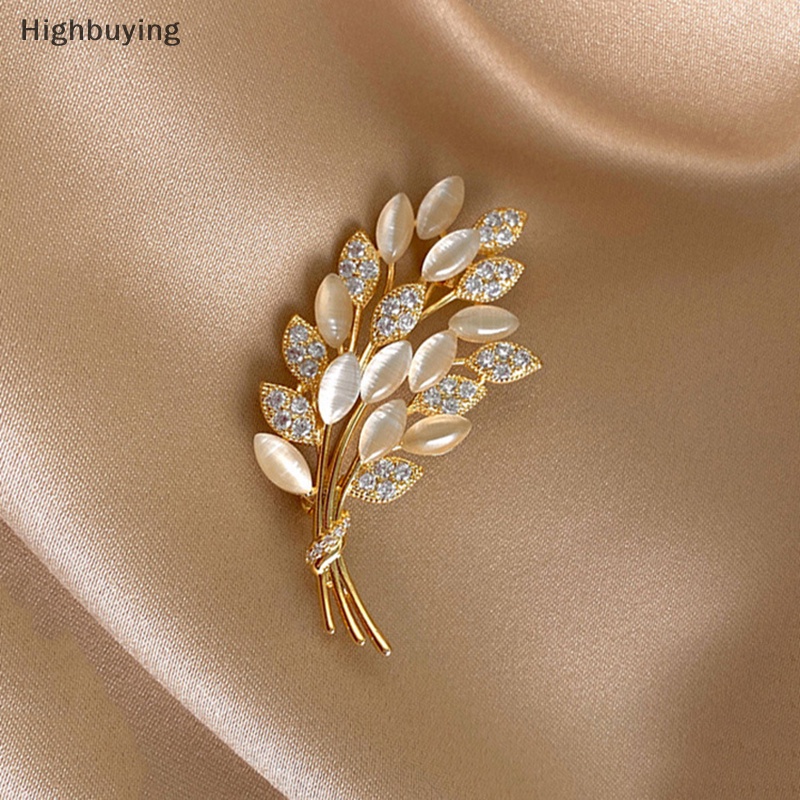Hbid Trend Wheat Bros Untuk Wanita Batu Opal Kerah Pin Aksesoris Pakaian Glory