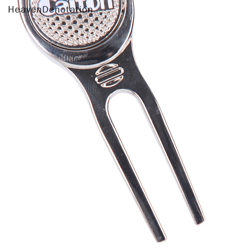 [HeavenDenotation] 1pcs Alat Perbaikan Golf Divot Repair Tool Magnet Dengan Klip Penanda Golf HDV